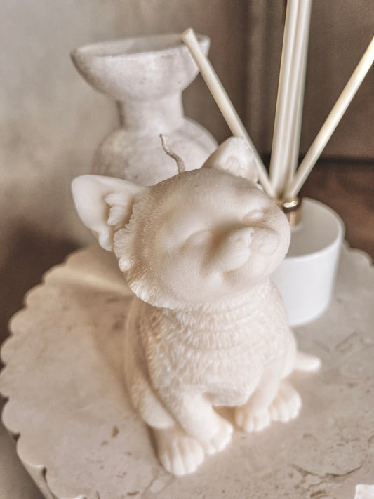 Kitten Sculptured Candle